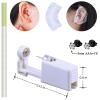 20 Pcs Ear Piercing Kit, Disposable Ear Piercing Gun Kit with 4 Pcs Self Piercing Gun, 4 Pcs Earrings Stud & Cleaning Tools(531 Black-plated Crown White Zircon 5mm) view 2