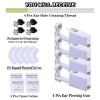 20 Pcs Ear Piercing Kit, Disposable Ear Piercing Gun Kit with 4 Pcs Self Piercing Gun, 4 Pcs Earrings Stud & Cleaning Tools(531 Black-plated Crown White Zircon 5mm) view 3