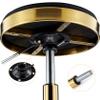Generic Vintage Gold Round Rolling Stool PU Leather Adjustable Rolling Swivel Salon Stool Chair Tattoo Massage Facial Spa Stool Chair Rolling Massage Stool Chair on Wheels Blue view 3