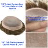 Hair Wonders Toupee Hair Piece For Men Hair Replacement System Real Human Hair Fine Mono Toupee For Mens Hair Pieces Men Toupee Hairpiece For Men 8x10 Medium light density18# MEDIUM BLONDE view 3