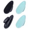 4 Pack Silicone Face Scrubber, Beomeen Facial Cleansing Brush Soft Silicone Facial Exfoliation and Massage Brush Blackhead Scrubber for Men and Women (Black+ Blue) view 1