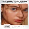 White Glitter Eyeliner Pencil, Waterproof Smudge-Proof Long-Stay Retractable Eyeliner Pen, Cream Gel Eye Liner Waterline with Sharpener, Shimmer Highlighter Brightener Eye Liner Makeup Stick for Women view 2