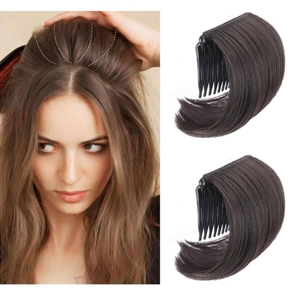2PCS Volume Bump It Up Hair Base Invisible False Hair Clips Fluffy Hair Pad Hair Extensions Insert Tool Hair Bun Hair Comb Clip Increased Hair Pad Fluffy Hair Styling Accessories