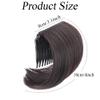 2PCS Volume Bump It Up Hair Base Invisible False Hair Clips Fluffy Hair Pad Hair Extensions Insert Tool Hair Bun Hair Comb Clip Increased Hair Pad Fluffy Hair Styling Accessories view 2