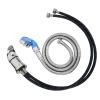 Shampoo Bed Chair Backwash Unit Hair Salon Accessories Shampoo Bed Chair Hot and Cold Mixing Valve 70cm Faucet + Blue Shower Head +120cm Hose for Hair Salon,Chrome view 4