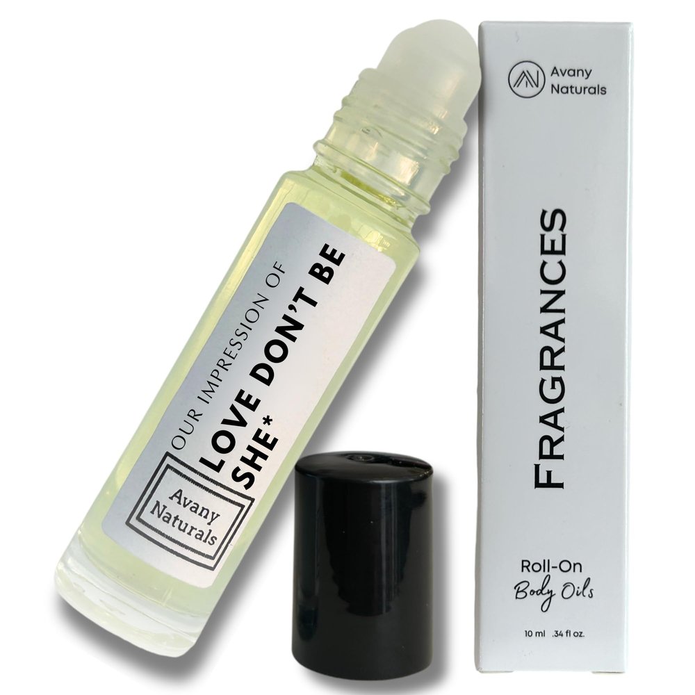 Avany Naturals Women Fragrance Oil for Skin - Travel Size Toiletries, Pheromone Enhanced Scents, Replicant Perfume, Scented Body Oil for Woman, Perfum Pen 1/3 oz (LoveDon'tBeShy-Inspired)