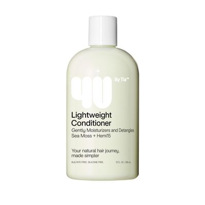 4U by Tia Lightweight Detangling Conditioner - Curly, Kinky, Coily 3A-4C Hair - Hemi15 & Sea Moss Sulfate Free Nourishing Conditioner with Natual Ingredients - Ideal for Braiding (13 fl oz)