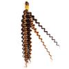 Human Braiding Hair 1 Bundle 100g Deep Water Wave Bulk Human Hair for Braiding No Weft 10A Brazilian Virgin Curly Human Hair Extensions for Boho Braids Wet and Wavy (4/27#, 18Inch) view 2
