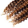 Human Braiding Hair 1 Bundle 100g Deep Water Wave Bulk Human Hair for Braiding No Weft 10A Brazilian Virgin Curly Human Hair Extensions for Boho Braids Wet and Wavy (4/27#, 18Inch) view 4