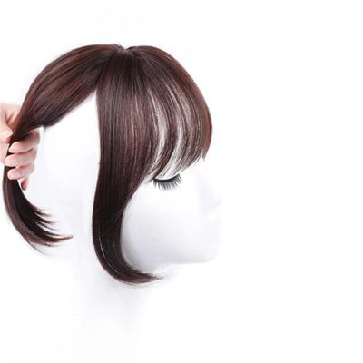 NinthAvenue Basics Women Bangs False Hair Clip On Fringe Bangs Synthetic Hair Piece Clip In Hair Extension Air Bangs
