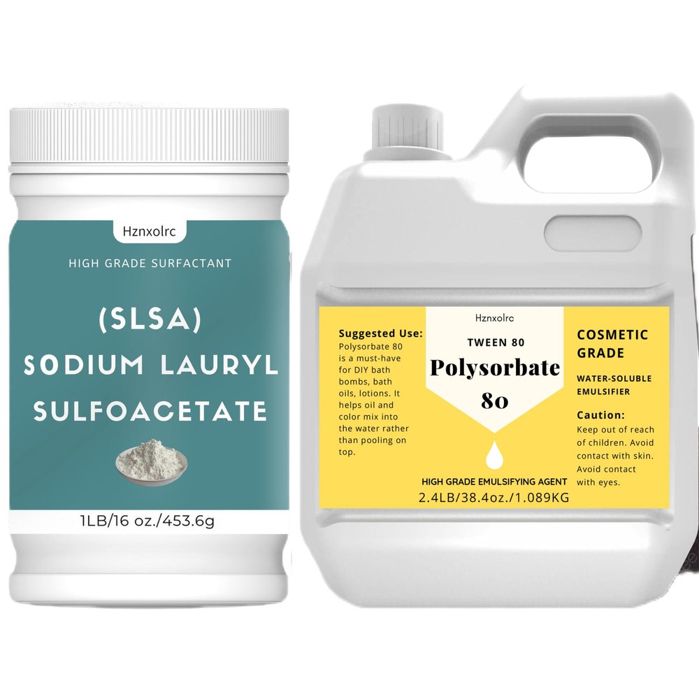 1lb SLSA Powder and 38.4 oz Polysorbate 80 for Bath Bombs