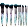 IBDRYKK Makeup brush 10 Pieces Professional Makeup Brush Set Cosmetics Blush Foundation Brush Eye Shadow Lip Brow Makeup Brush Set(Color:A), Suit view 1