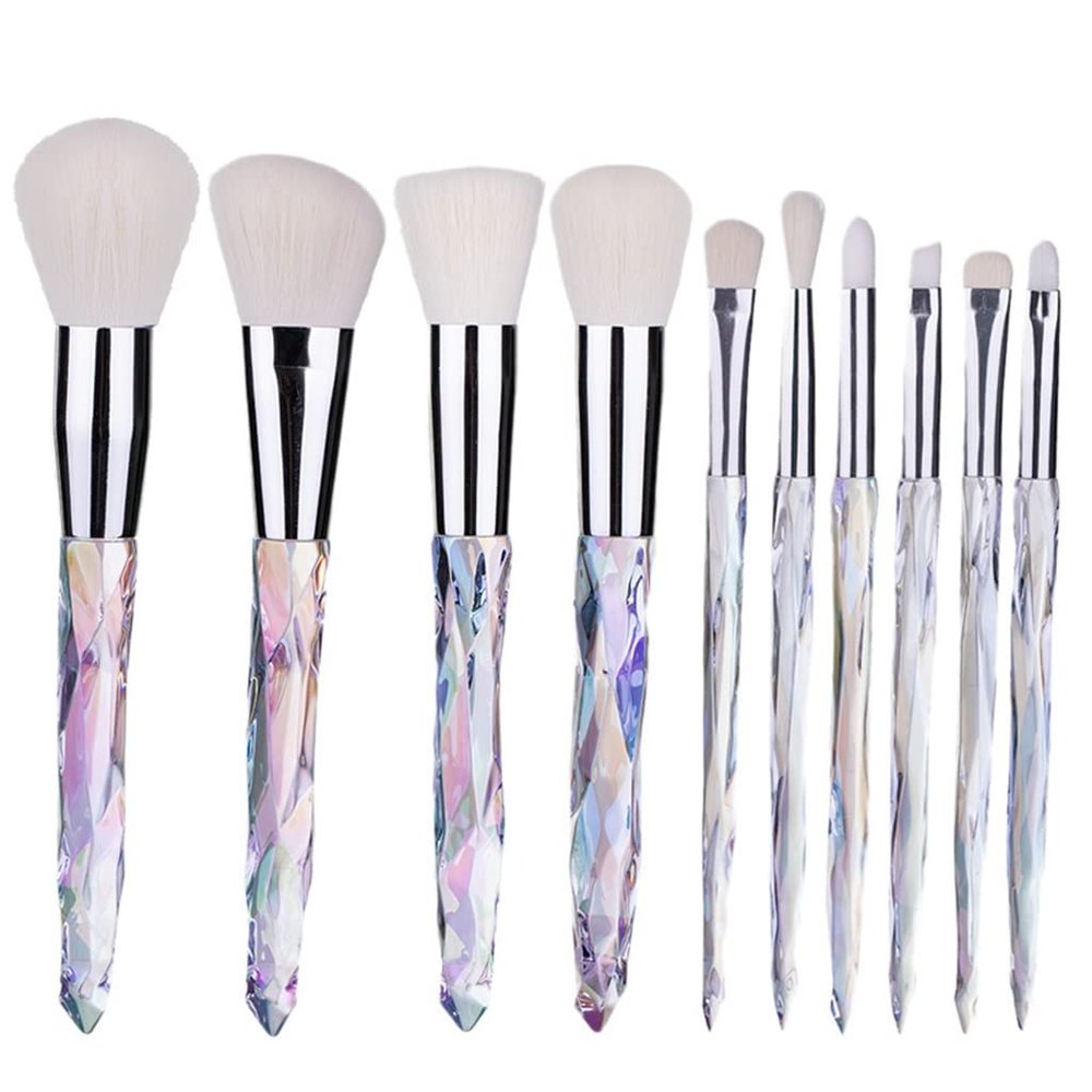 Makeup brush 10 Pieces Professional Makeup Brush Set Cosmetics Blush Foundation Brush Eye Shadow Lip Brow Makeup Brush Set(Color:C)