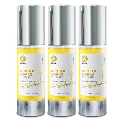 HVSUN Belani Stretch Marks, Regenerates Damaged Skin Cells, for Scars, Stretch Marks, Sensitive Skin, All Skin Types, Dermatologist Recommended, Non-Comedogenic, 1.01 Oz (Set 3)