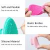 4 Pcs Silicone Face Scrubber, Beomeen Facial Cleansing Brush Soft Silicone Facial Exfoliation and Massage Brush Blackhead Scrubber for Men and Women (Green+ Blue+ Rose+ Pink) view 3