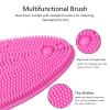 4 Pcs Silicone Face Scrubber, Beomeen Facial Cleansing Brush Soft Silicone Facial Exfoliation and Massage Brush Blackhead Scrubber for Men and Women (Green+ Blue+ Rose+ Pink) view 4