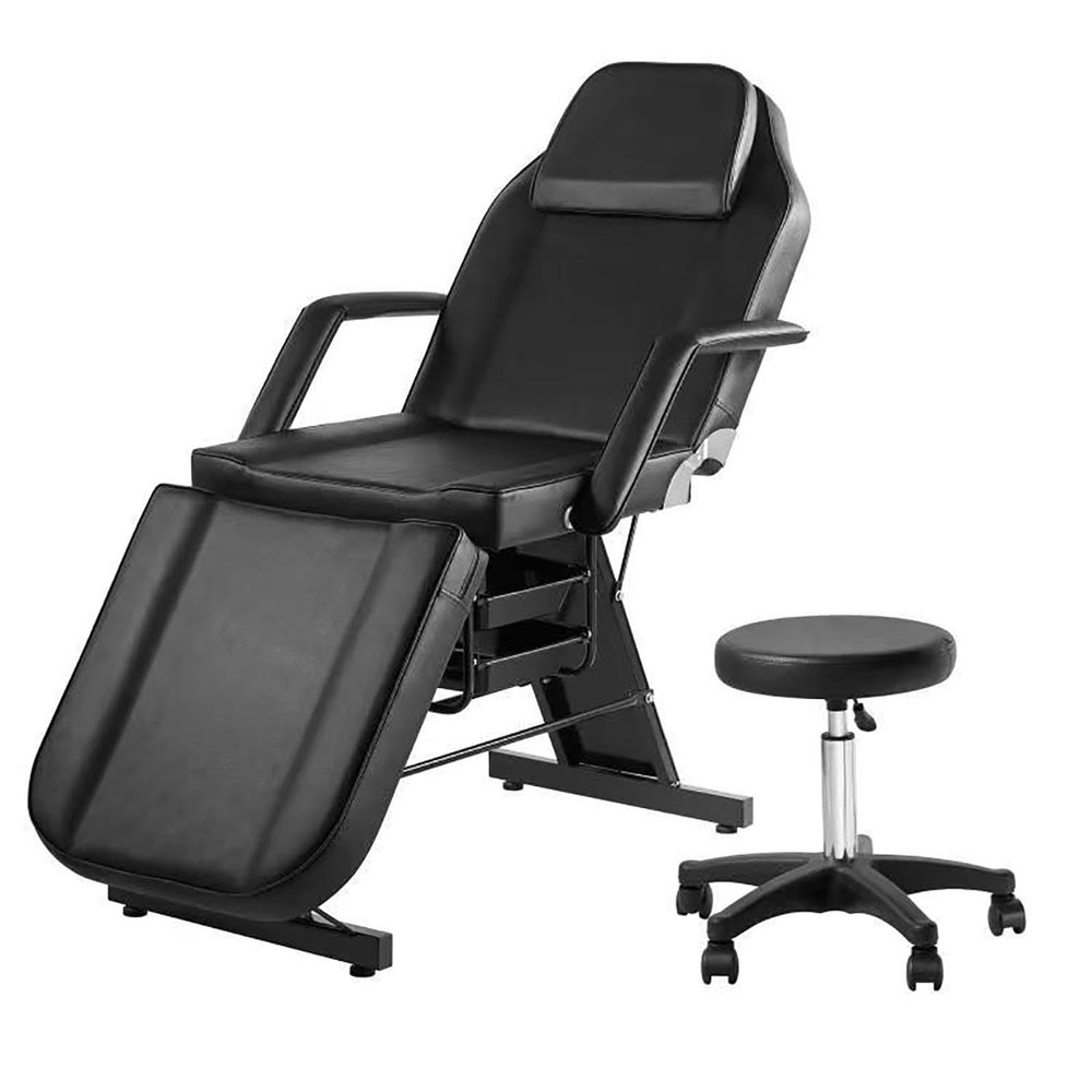 Boiyttylle Massage Bed Tattoo Chair Facial Chair,Salon Bed with Hydraulic Stool for Professional Massage Facial Lash Beauty Treatment Spa,72"*29