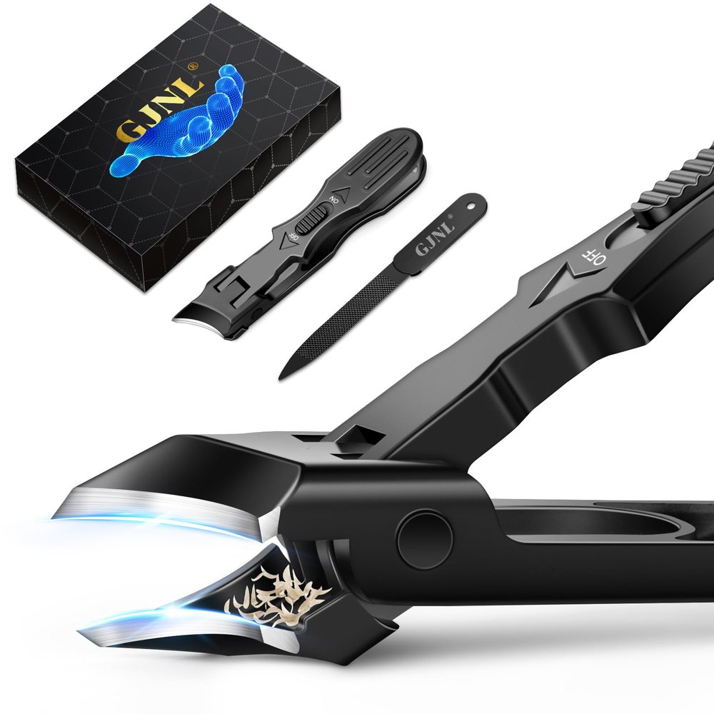 Ingrown Toenail Clippers - Wide Jaw Opening Nail Clippers with Catcher, Heavy Duty Ingrown Toenail Clippers Nail Cutters, Ultra Sharp Slanted Nail Clippers with Long Handle