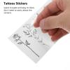 20 Sheets Black Flower Temporary Tattoos for Women, Waterproof Arm Floral Branch Sketch Temporary Tattoos, Adult Last Long Tattoo Stickers view 3
