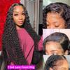 13X4 Water Wave Lace Front Wig 13X6 Hd Lace Curly Wigs Brazilian Wigs For Women Human Hair Deep Wave Lace Frontal Wig view 4