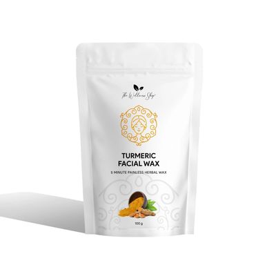 NinthAvenue Basics Turmeric Facial Wax Powder For Leg, 5 Min Painless Natural Face Hair Removal Waxing Powder, Easy To Use At Home, No Chemicals - For women,No Irritation, No Skin Rashes (100G)