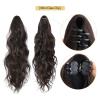 Ponytail Extension 20inch Synthetic Wavy Pony Tail for Daily Party Use Long Curly Wavy Hair Ponytail Extension Claw Jaw Clip in Synthetic Hairpieces for Women Ponytail Hairpiece for Women(Color:Mixed view 2