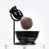 JEQUIL&CORENVEO Shaving Brush Set for Men, Pure Badger Hair Shaving Brush with Soap, Stand and Bowl view 2
