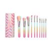 IBDRYKK Gradient 10pcs Makeup Brushes Bucket Set Eyeshadow Brushes Wooden Handle Beauty Tools Makeup Brushes, 18cm view 1