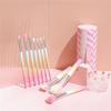 IBDRYKK Gradient 10pcs Makeup Brushes Bucket Set Eyeshadow Brushes Wooden Handle Beauty Tools Makeup Brushes, 18cm view 2