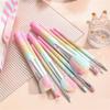 IBDRYKK Gradient 10pcs Makeup Brushes Bucket Set Eyeshadow Brushes Wooden Handle Beauty Tools Makeup Brushes, 18cm view 3