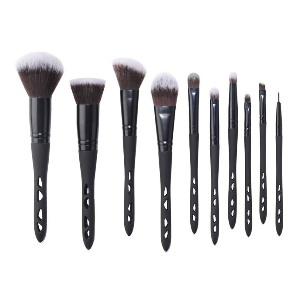 10 Pcs Makeup Brushes Set Hollow Out Foundation Brush Powder Concealer Liquid Face Make Up Tools Kits Professional
