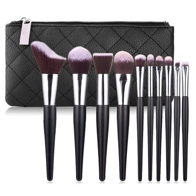 10pcs Makeup Brushes Set Foundation Powder Blush Eyeshadow Sponge Brush Soft Hair Cosmetic Brushes Tools