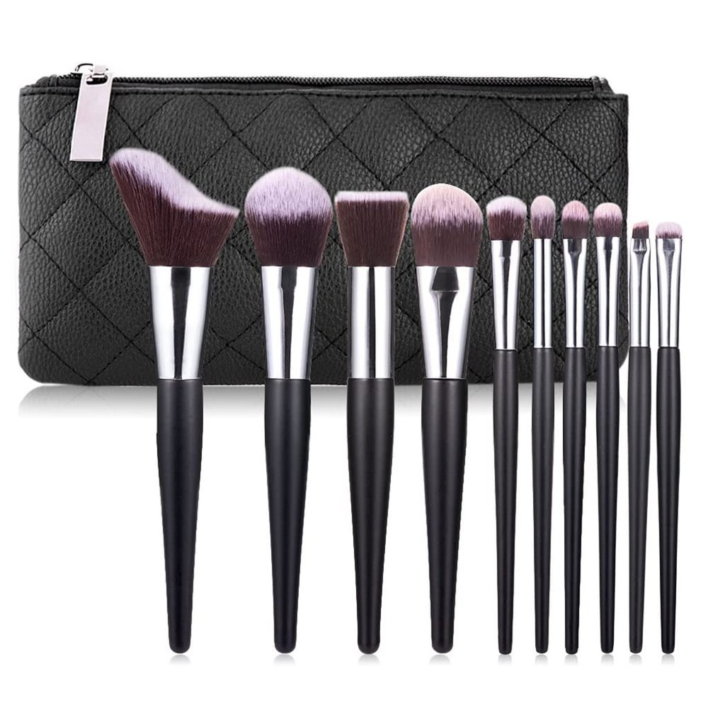 10pcs Makeup Brushes Set Foundation Powder Blush Eyeshadow Sponge Brush Soft Hair Cosmetic Brushes Tools