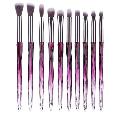 10pcs Eyeshadow Makeup Brushes Set Foundation Powder Blush Eyeshadow Sponge Brush Wool Fiber Hair Cosmetic Tools
