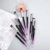 10pcs Eyeshadow Makeup Brushes Set Foundation Powder Blush Eyeshadow Sponge Brush Wool Fiber Hair Cosmetic Tools view 2