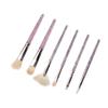 6 Makeup Brushes Complete Eye Shadow Brush Set Portable Crystal Grain Grip Beauty Tools view 1