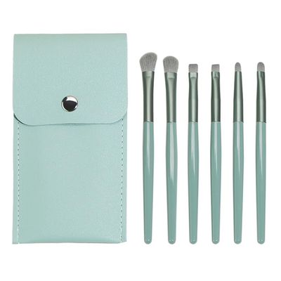 6 x cosmetic brush set, portable, with eye shadow, eyebrow brush, eye makeup tool(Color:3pack)