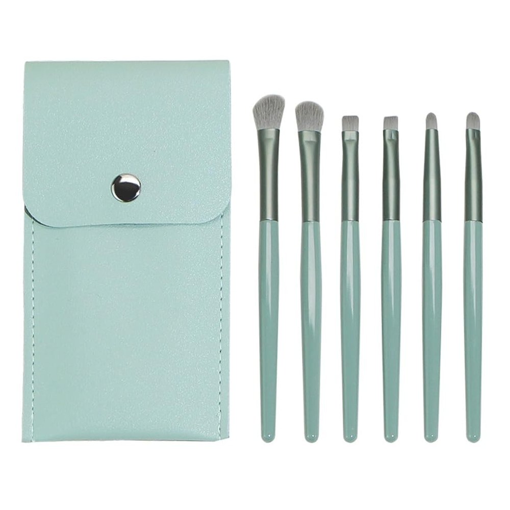 6 x cosmetic brush set, portable, with eye shadow, eyebrow brush, eye makeup tool(Color:3pack)