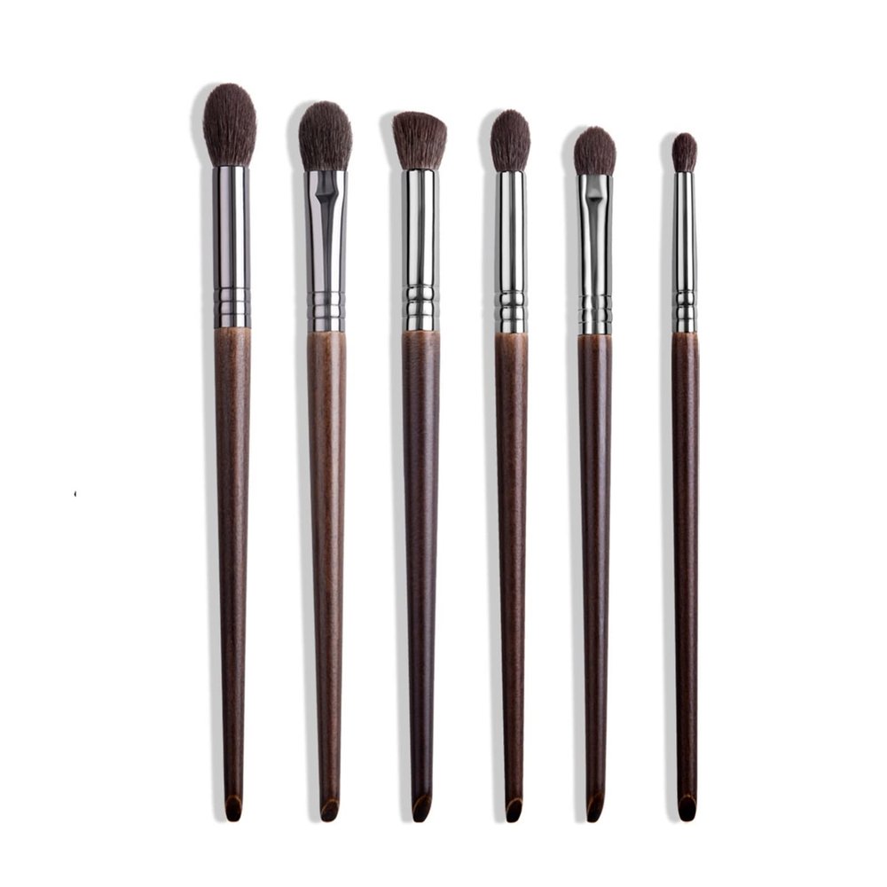 6 Piece Makeup eye Shadow Brush Hair Tool Soft Makeup Cone Makeup Brush Diffusion kit(Color:D)