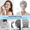 AGKXHDEC 2 Packs Single Layer Microfiber Hair Turbans - Drying Wrap for Women (Blue,Gray) view 4