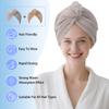 AGKXHDEC 2 Packs Single Layer Microfiber Hair Turbans - Drying Wrap for Women (Gray,Brown) view 2
