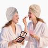 AGKXHDEC 2 Packs Single Layer Microfiber Hair Turbans - Drying Wrap for Women (Gray,Brown) view 3