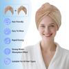 AGKXHDEC 2 Packs Single Layer Microfiber Hair Turbans - Drying Wrap for Women (Brown-2pcs) view 3