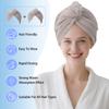 AGKXHDEC 2 Packs Single Layer Microfiber Hair Turbans - Drying Wrap for Women (Gray-2pcs) view 3