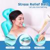 18.9 Widened Shoulder Full Body Bath Pillow for Bathtub,2.7 Ultra Thick Luxury Bath Pillow Cushion Bath Mat for Head and Neck Support with Laundry Bag,Body Brush and Foot File Callus Remover.(Blue) view 4