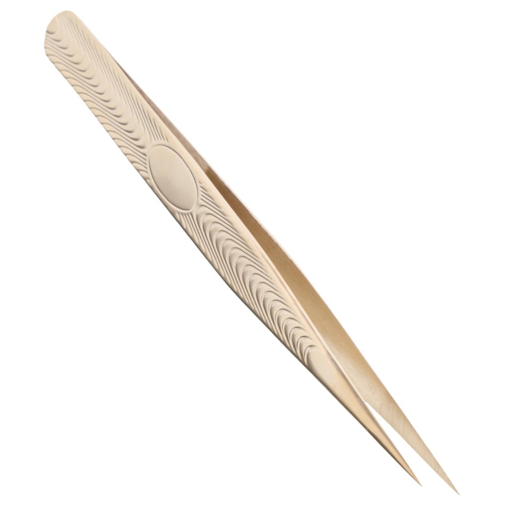 PLAFOPE Stainless Steel Eyelash Clamp Tweezers for Precise Application Beauty Tool for Lash Extensions and False Eyelashes High-closure Resistant Design