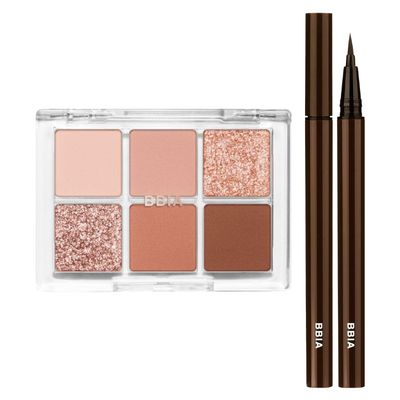 BBIA Ready To Wear Eye Palette (03 DRY FLOWER) + Last Pen Eyeliner (03 CHOCO BROWN) Bundle Set