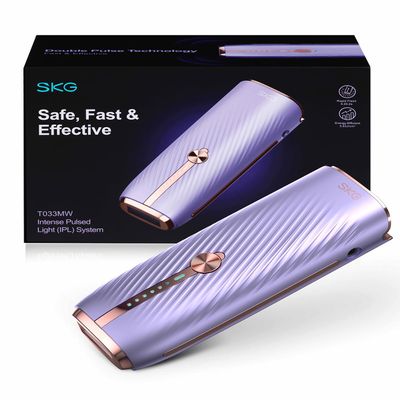 SKG Laser Hair Removal Device for Women Men, at Home Painless IPL Hair Removal with Infinite Flashes, Dual-Pulse, 25 Minutes Rapid Hair Removal, IPL System for Facial Legs Arms Bikini Line Whole Body