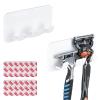 Linkidea 2 Pack Holder Razor, Shaver Stand for Shower Wall, Razor Holder Compatible with Gillette Fusion 5 Power, ProGlide Shield Power, Dorco (White) view 1