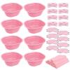 32 Pcs Foot Spa Kit for Kids, Light Pink 8 Foot Tubs for Soaking & 8 Towels & 8 Hairbands & 8 Eye Masks, Spa Party Supplies for Girls for Sleepovers Slumber Party view 1